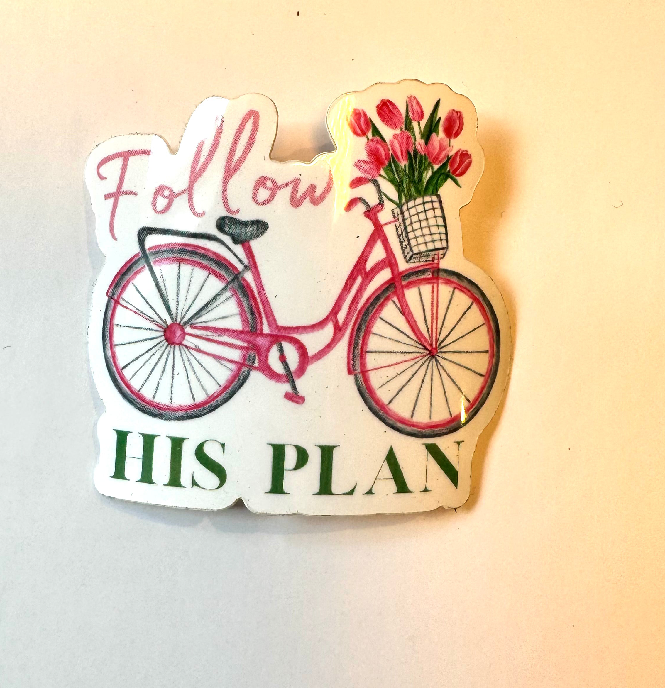 Follow His Plan Christian Sticker