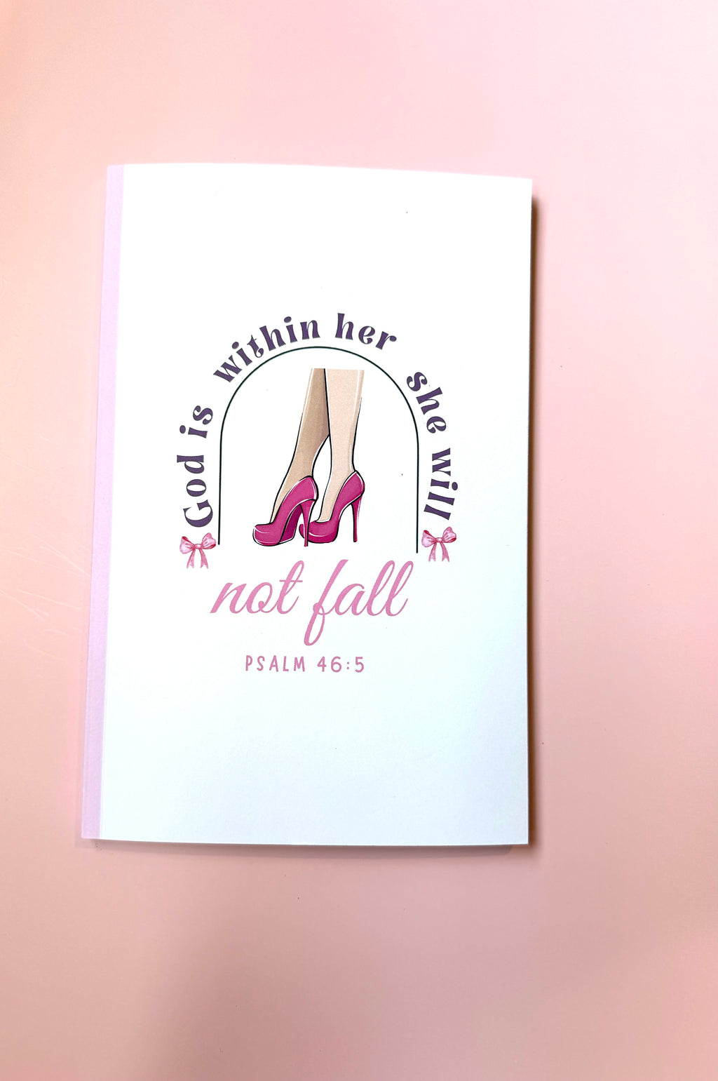 God Is Within Her – Psalm 46:5 Christian Notebook & Sticker Set | Christian Stationery