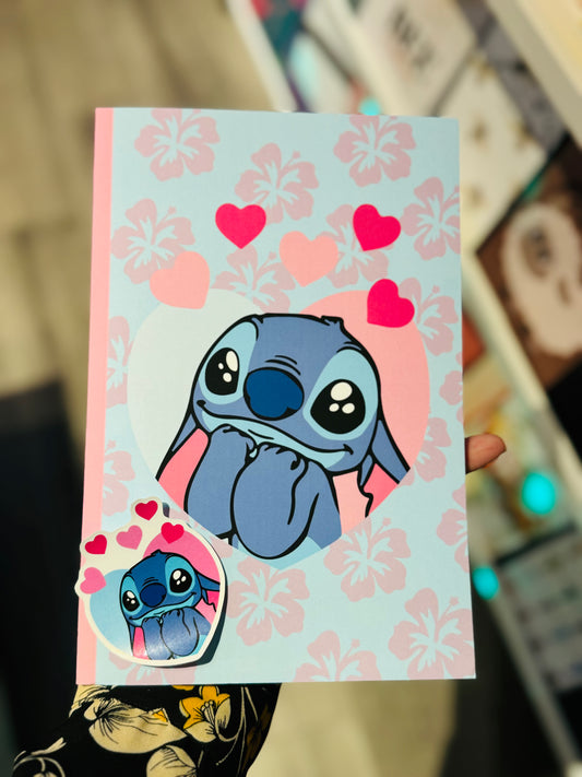 Stitch Hearts Journal and Sticker Set