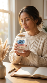 Girl Just Pray About It frosted Libbey glass can tumbler with bamboo lid – Quelinda