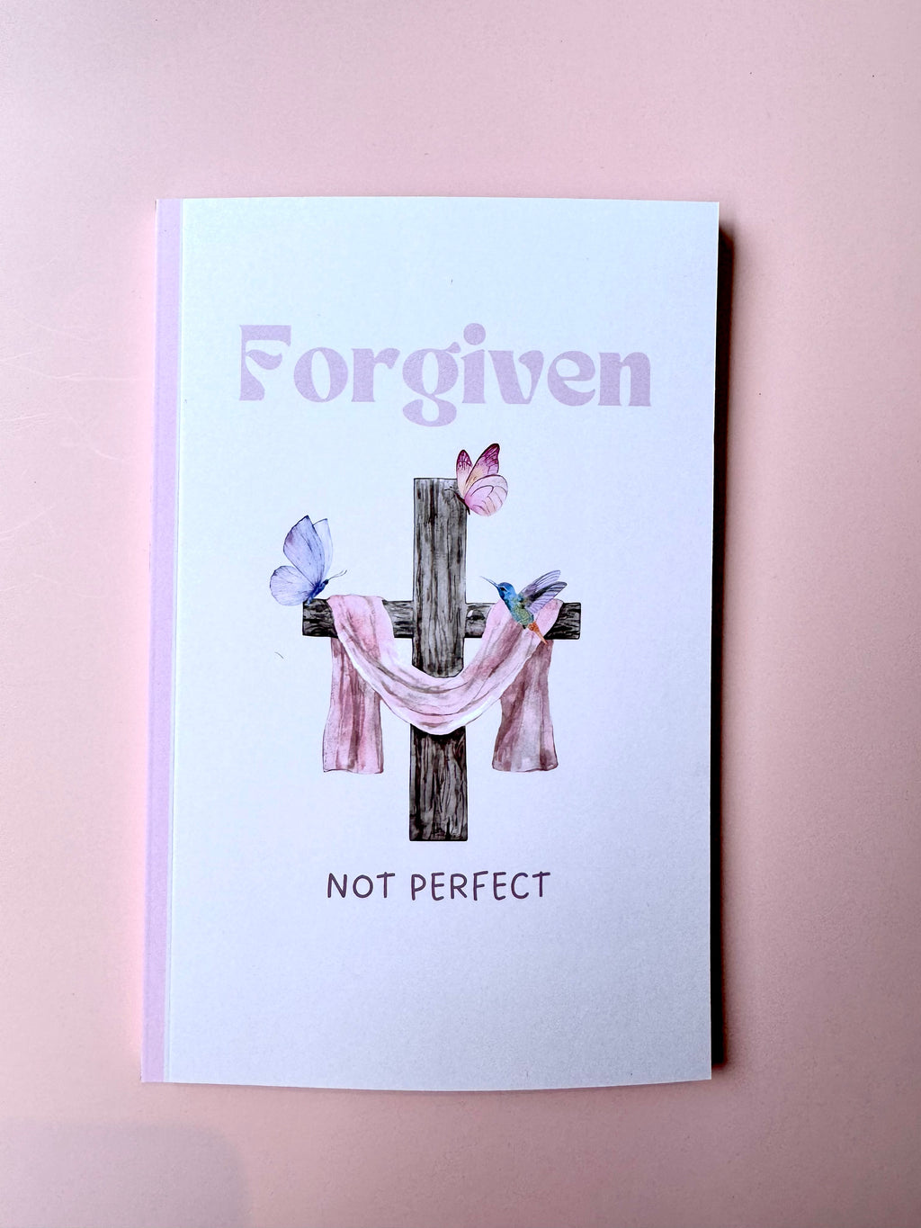 Forgiven Not Perfect – Christian Notebook & Sticker Set | Christian Stationery