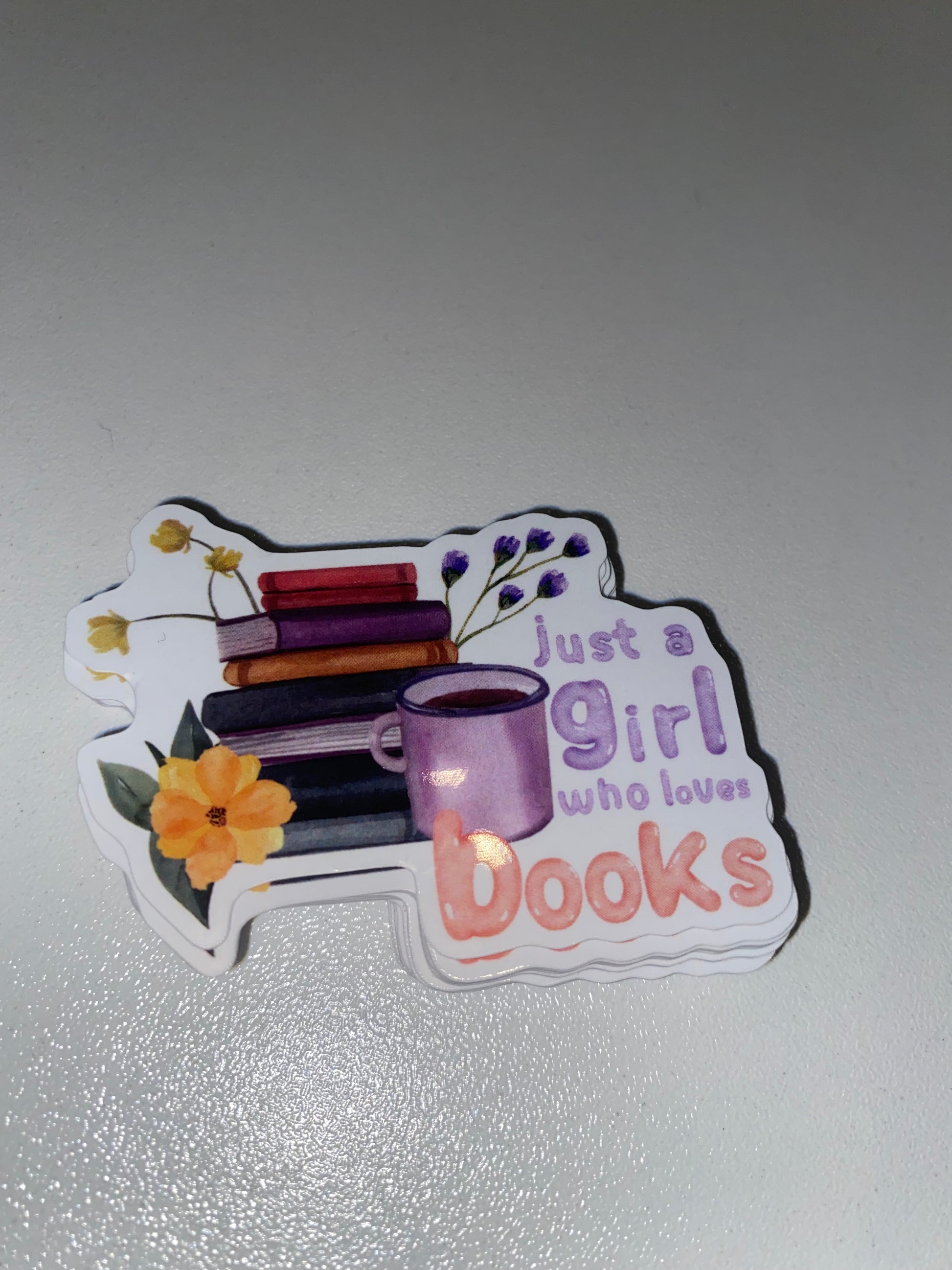 Just a girl who loves books Vinyl Sticker