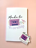 Made to Worship – Psalm 29:2 Christian Notebook & Sticker Set