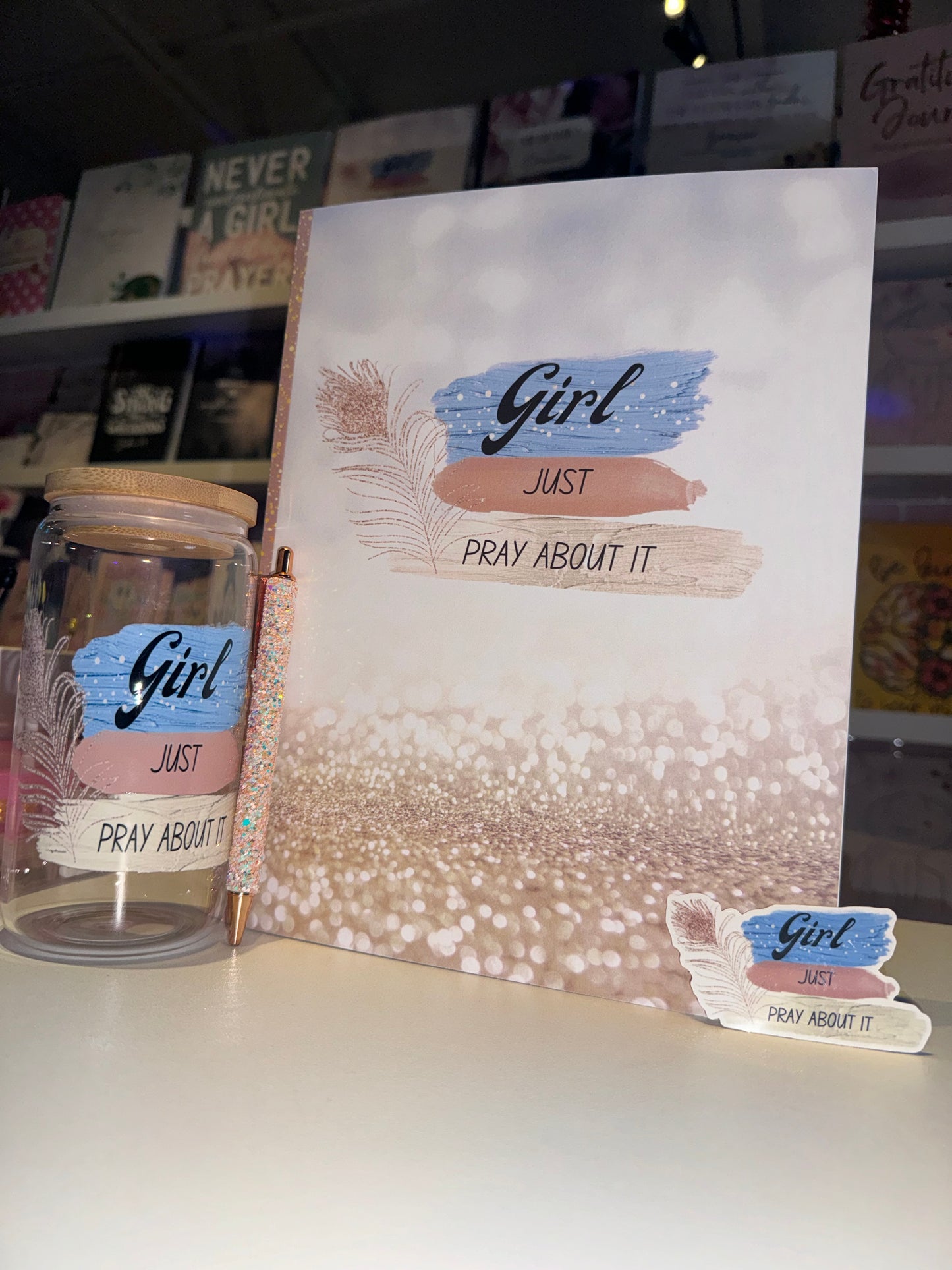 Girl Just Pray About it Prayer Faith Box |