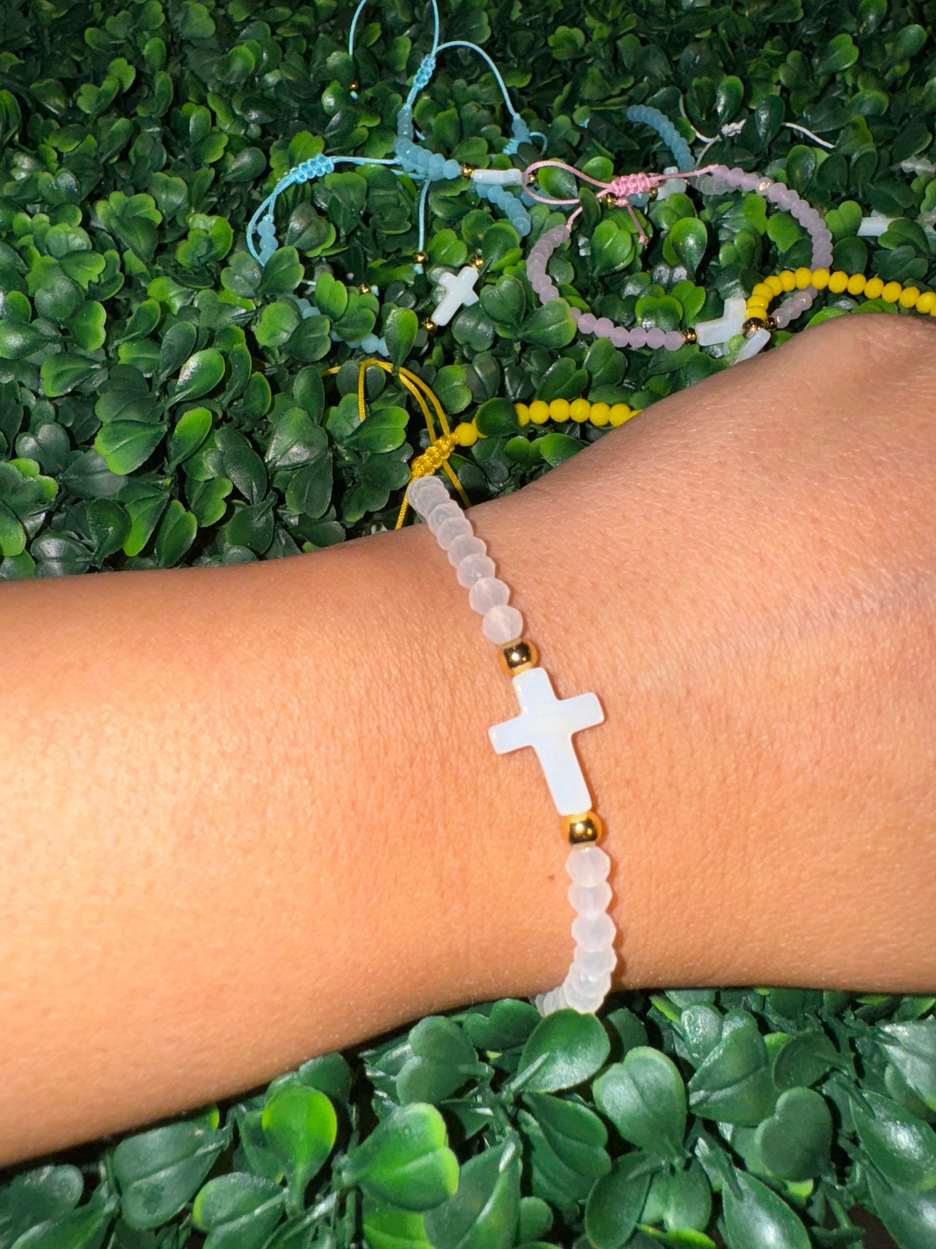 Christian Beaded Cross Bracelet