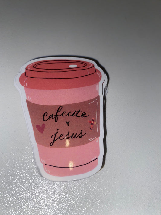 Cafecito y Jesus Vinyl Sticker