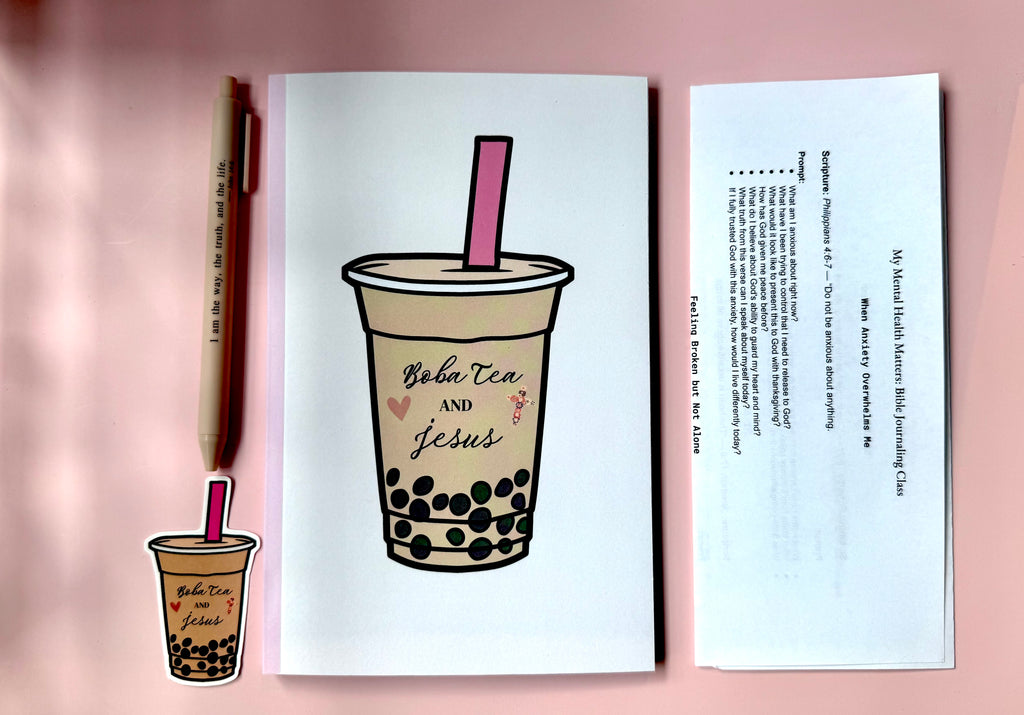 My Mental Health Matters Journaling with God Essentials Kit – Christian Notebook, Bible Verse Pen & Faith Prompts