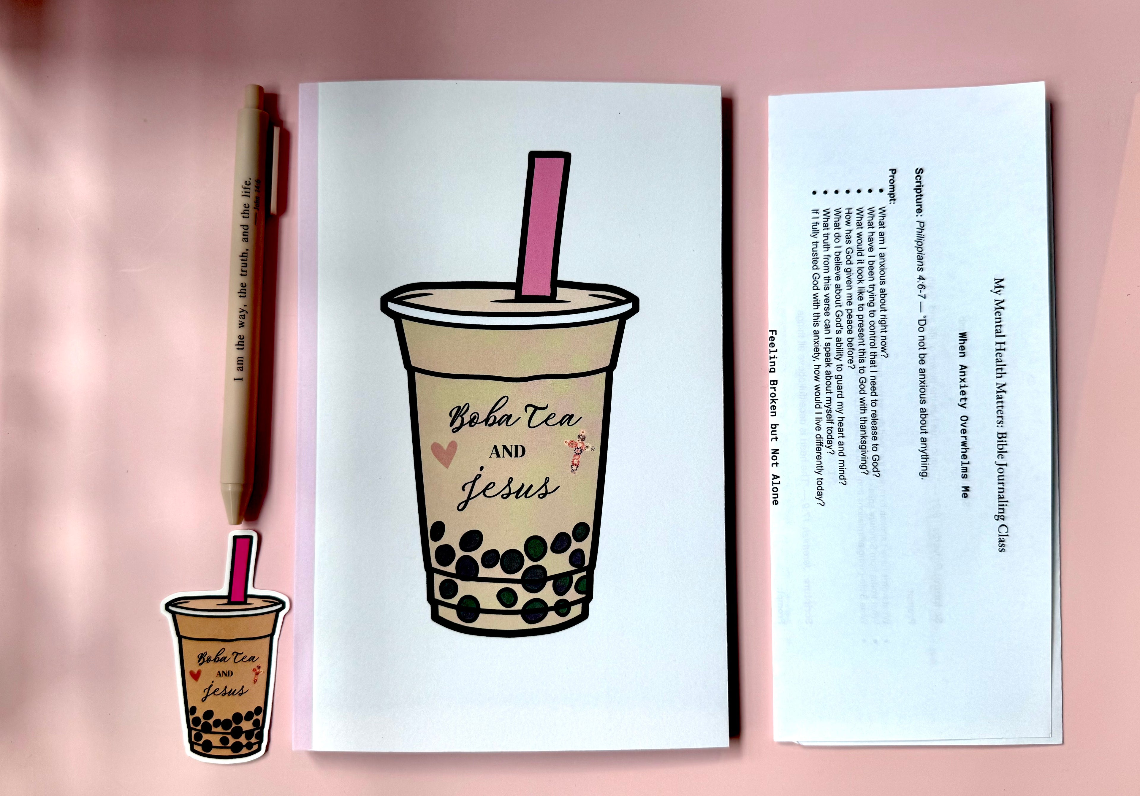 My Mental Health Matters Journaling with God Essentials Kit – Christian Notebook, Bible Verse Pen & Faith Prompts