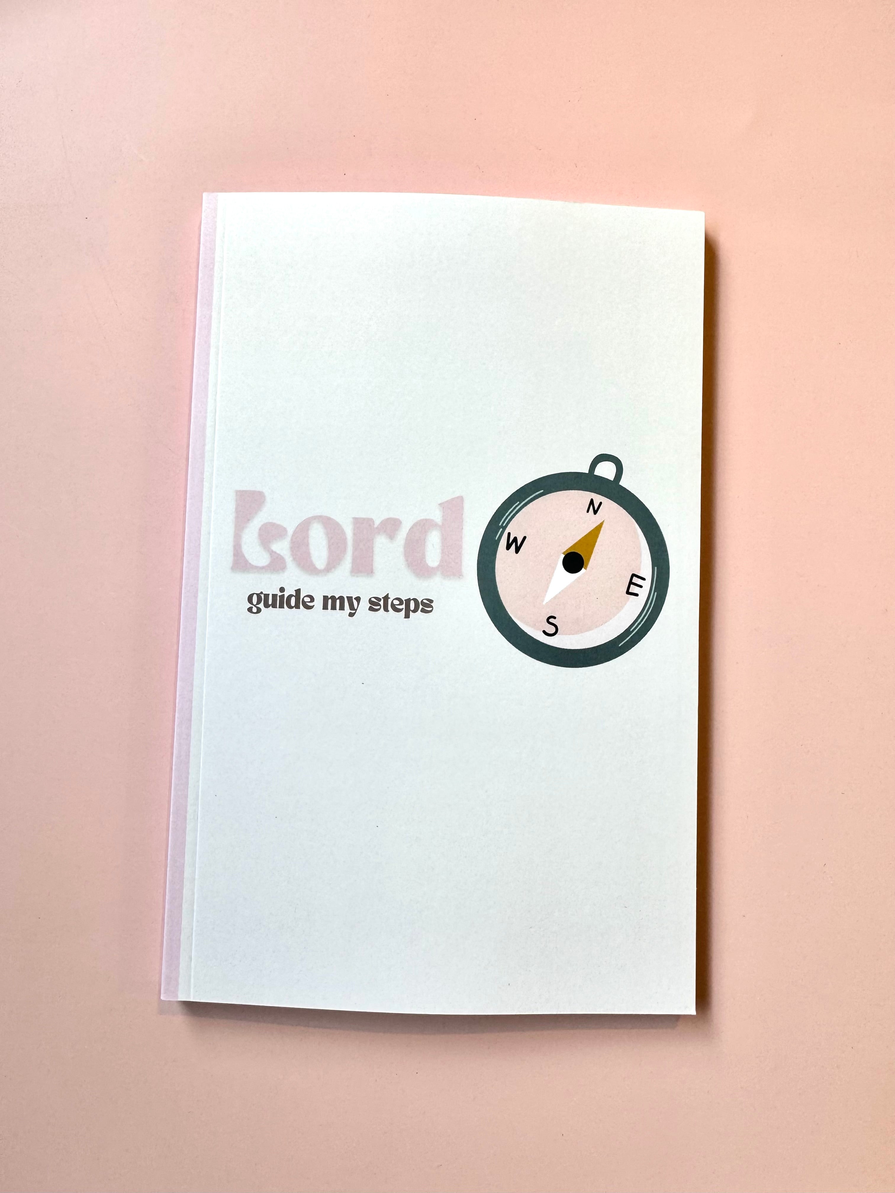 Lord, Guide My Steps Christian Notebook & Sticker Set | Faith-Based Stationery for Quiet Moments