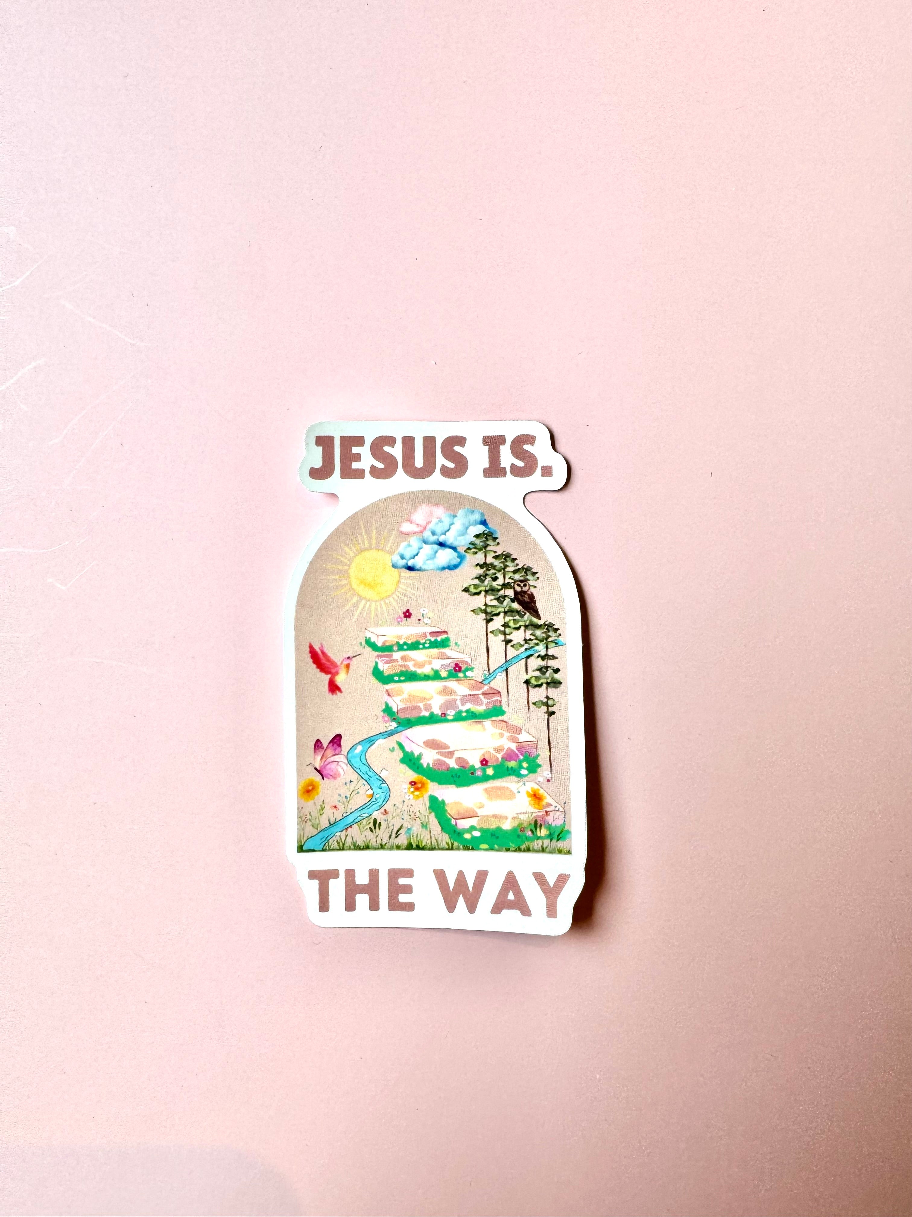 Jesus Is the Way – Christian Notebook & Sticker Set | Christian Stationery