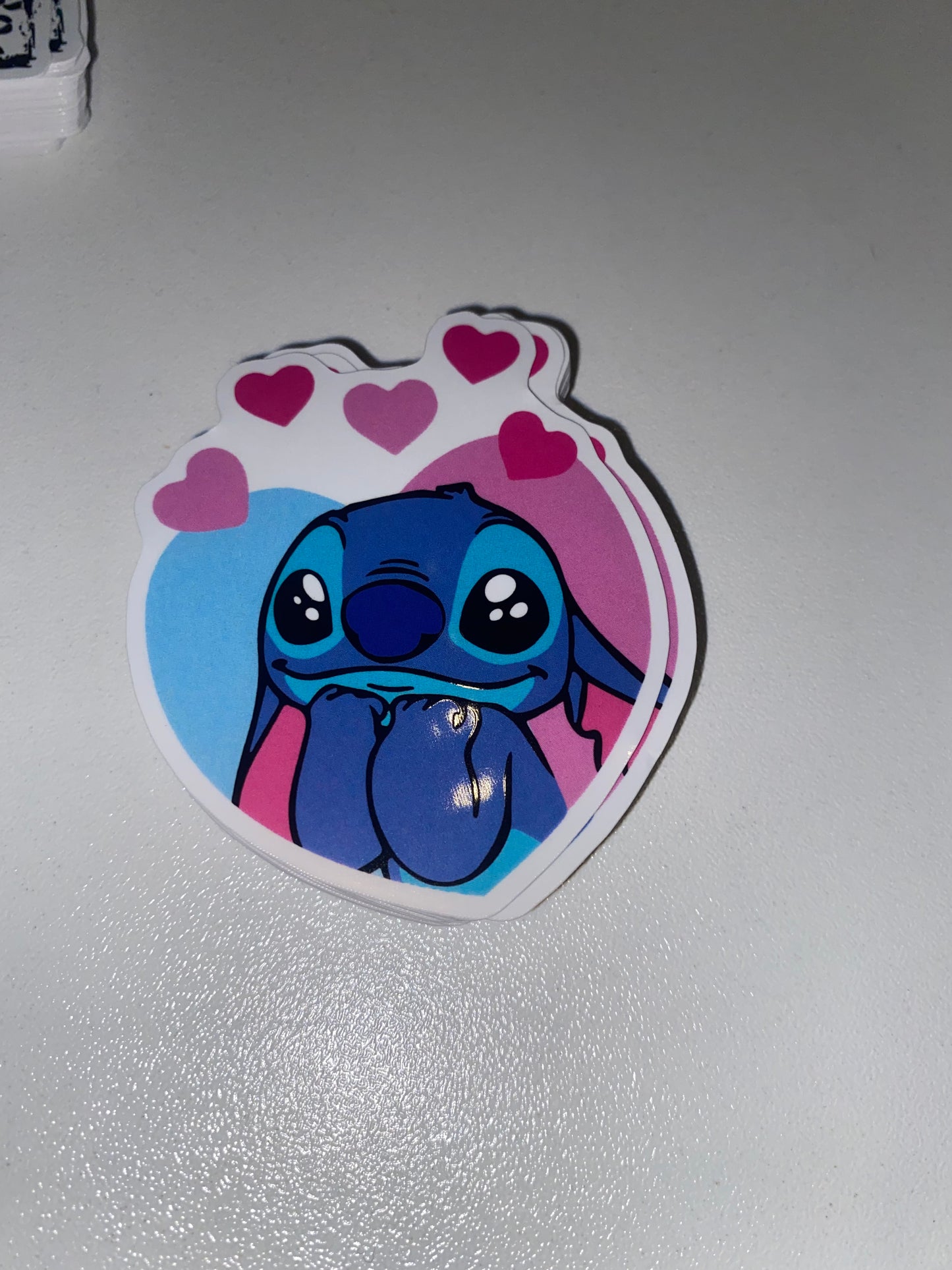 Stitch Heart Vinyl Sticker