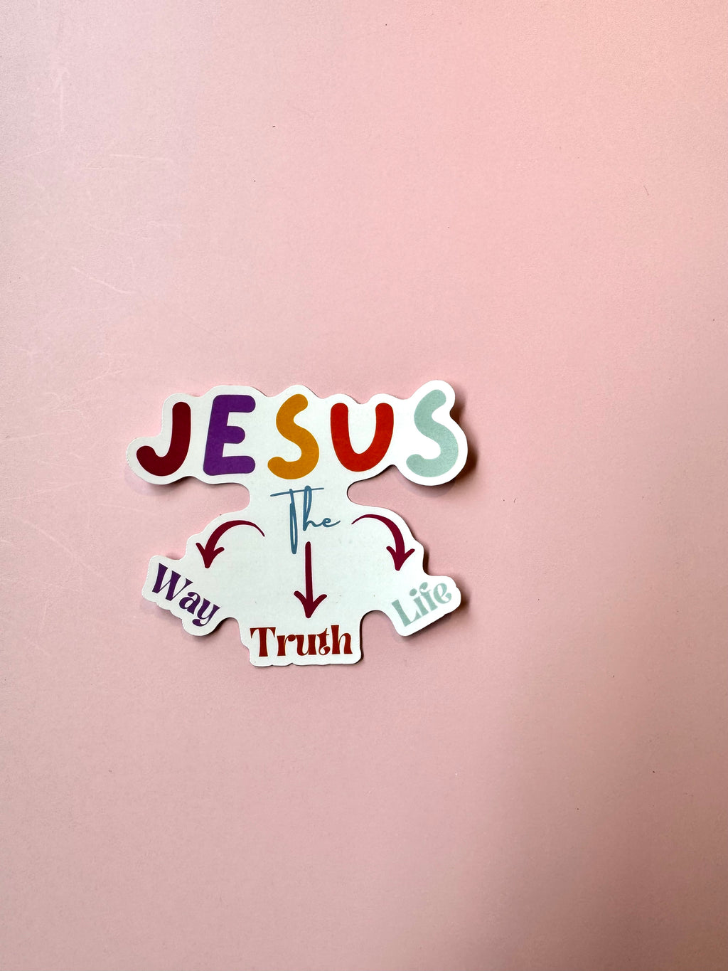 Jesus Is the Way, the Truth, and the Life – John 14:6 Notebook & Sticker Set | Christian Stationery