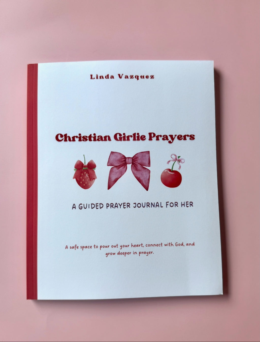 Christian Girlie Guided Prayer Journal – Pink Feminine Faith Notebook for Daily Prayers & Reflection