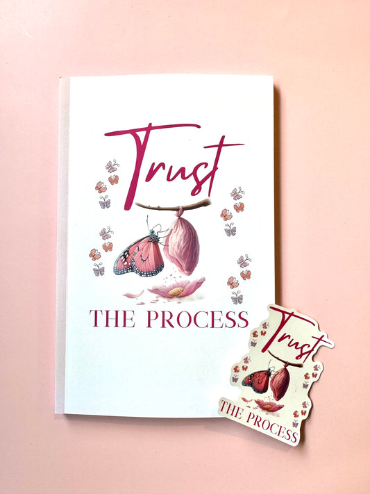 Trust the Process -Christian Notebook & Sticker Set | Faith-Based Stationery for Quiet Moments