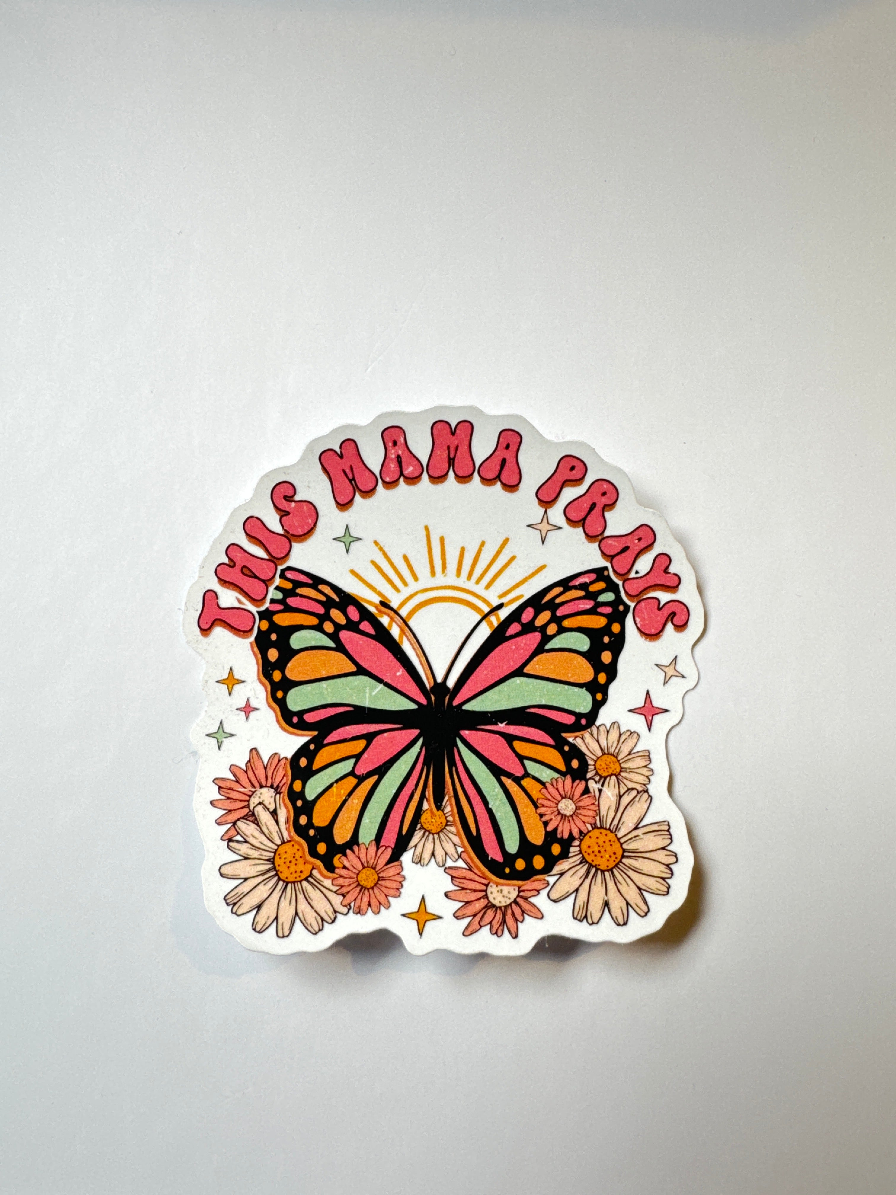 This Mama Prays Sticker