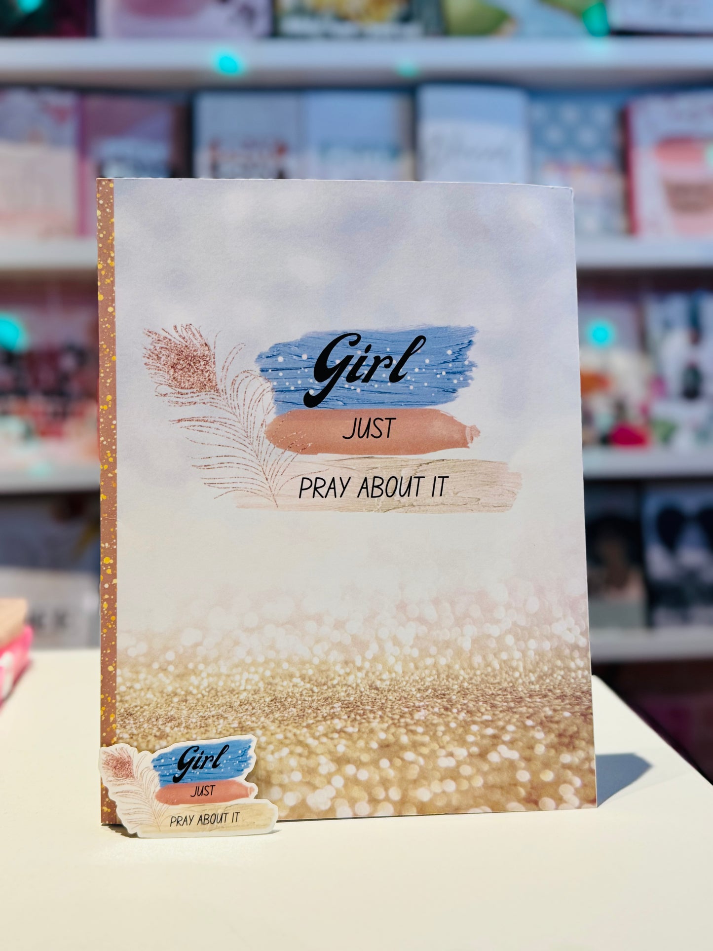 Girl Just Pray About It Prayer Journal and Sticker Set