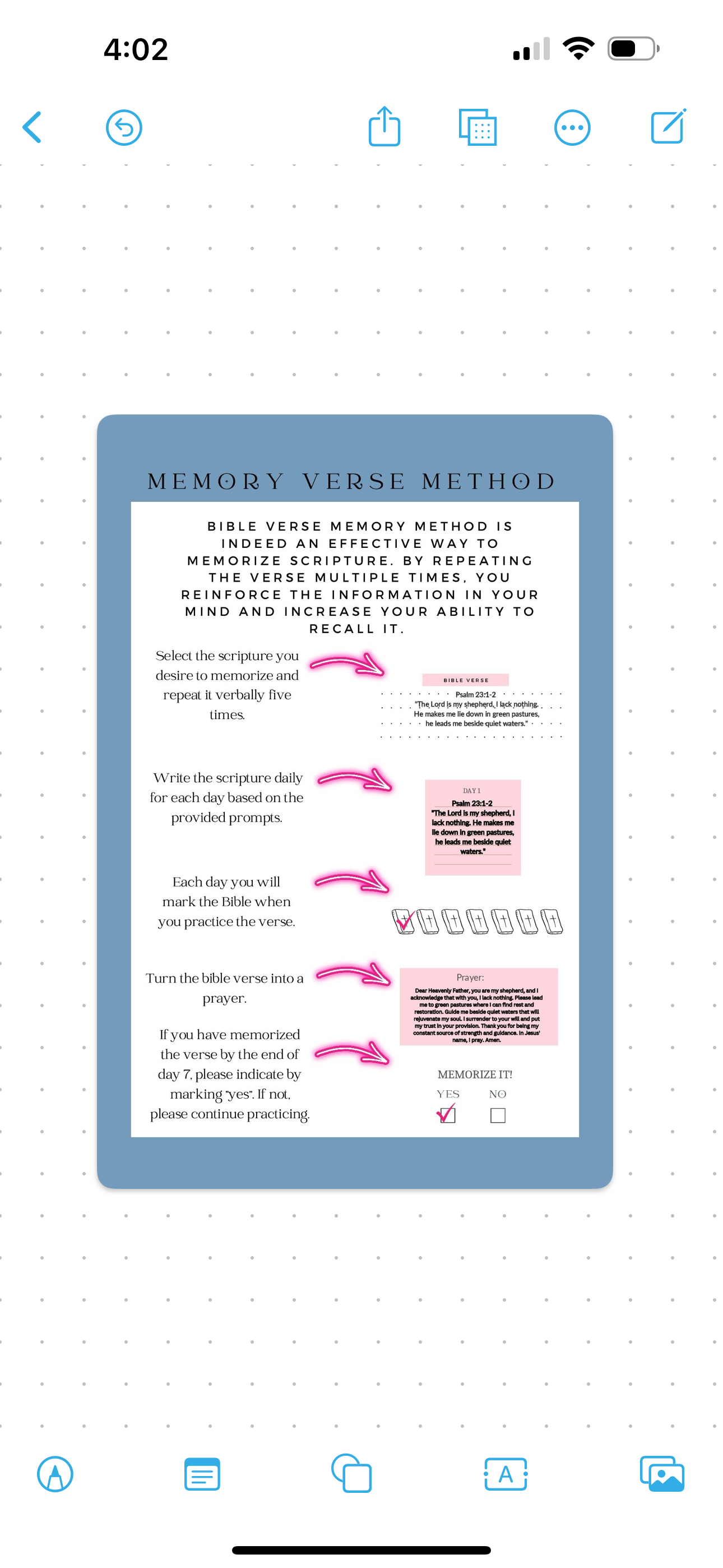 Bible Verse Memory Journal