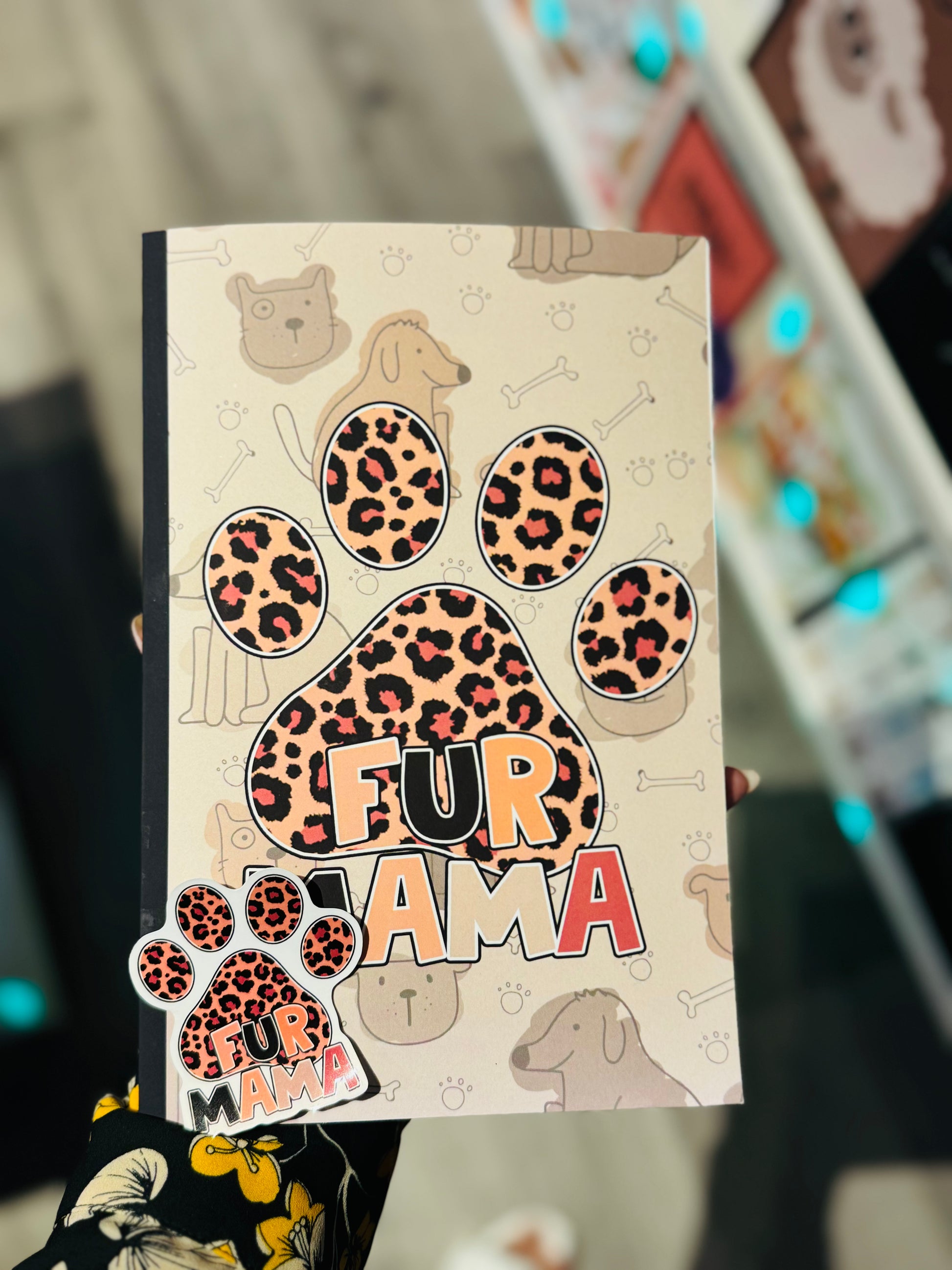 Fur Mama Journal and Sticker Set