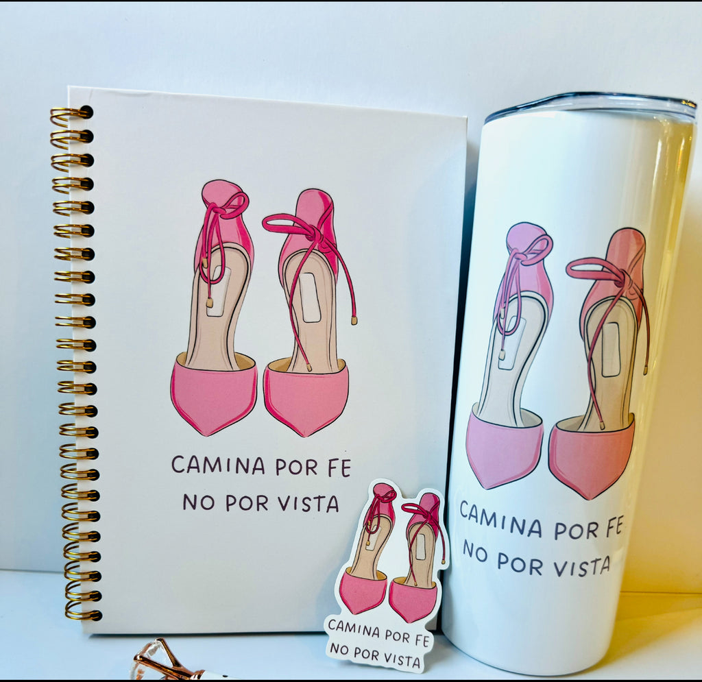 Camina por Fe no por Vista Spiral Notebook