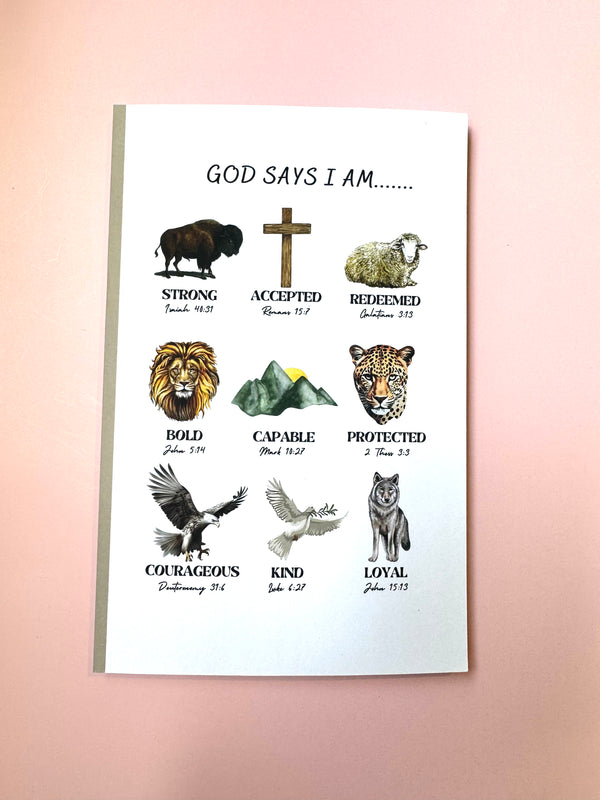 God Says I Am – Christian Identity & Affirmation Notebook