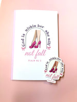 God Is Within Her – Psalm 46:5 Christian Notebook & Sticker Set 