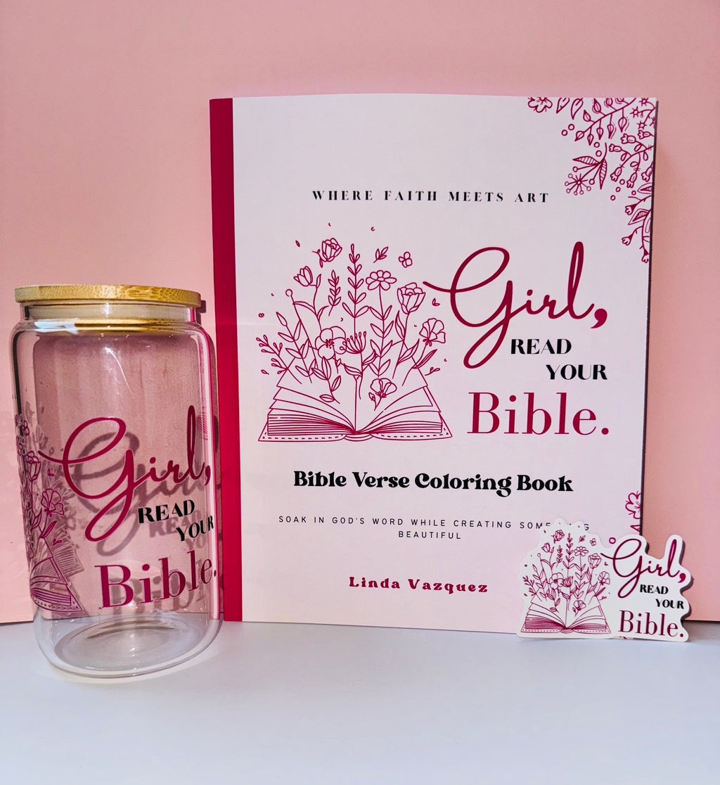 Girl, Read Your Bible – Christian Coloring Book with Bible Verses