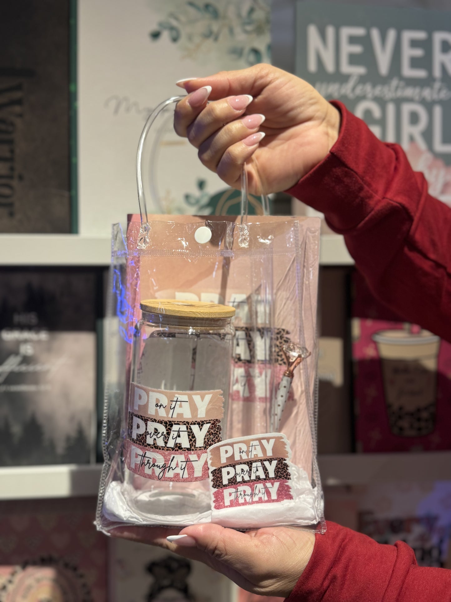 Pray on it, Pray Over it, Pray Through it Faith-Filled Gift Box