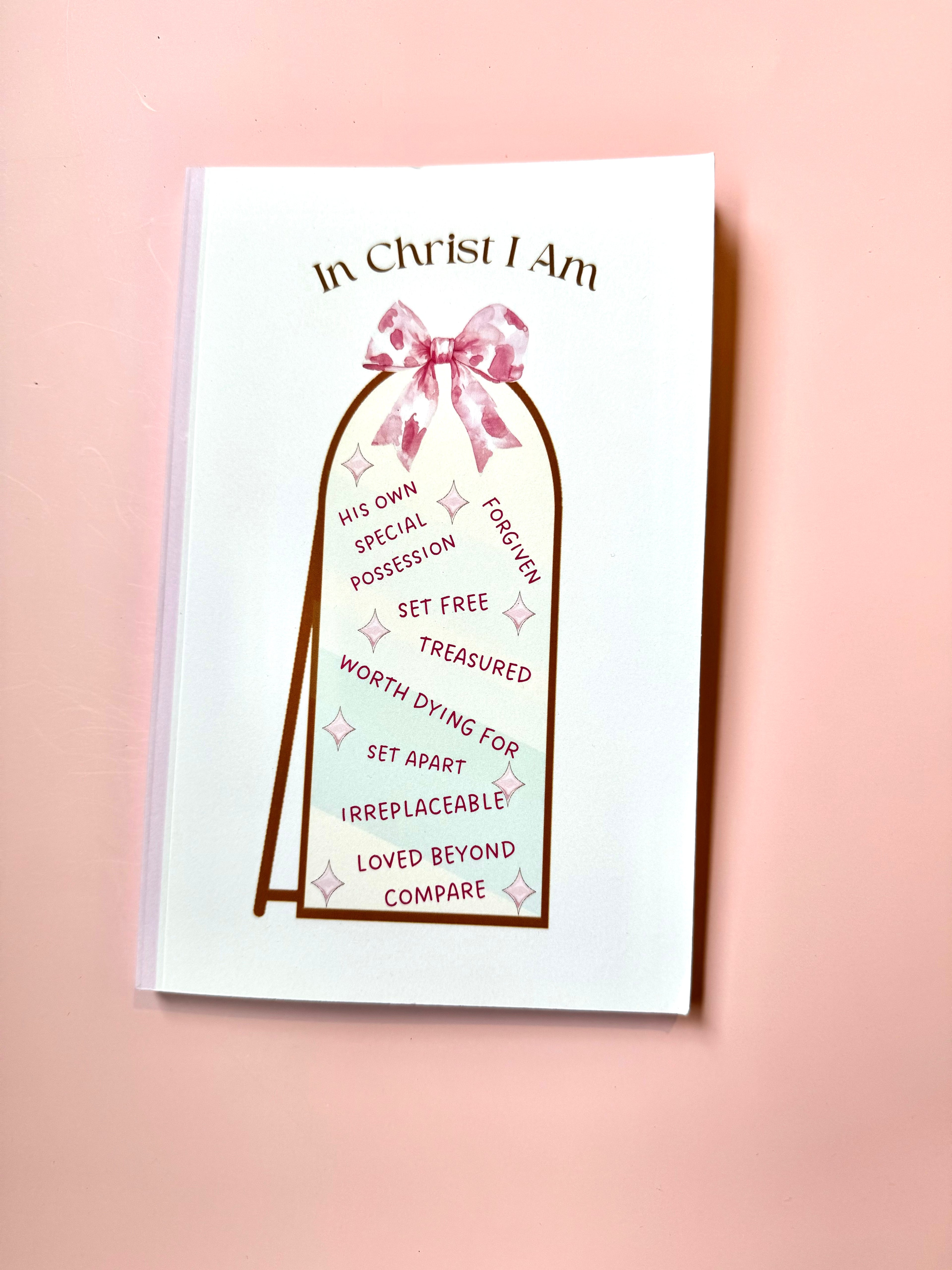 In Christ I Am – Christian Notebook & Sticker Set  | Christian Stationery