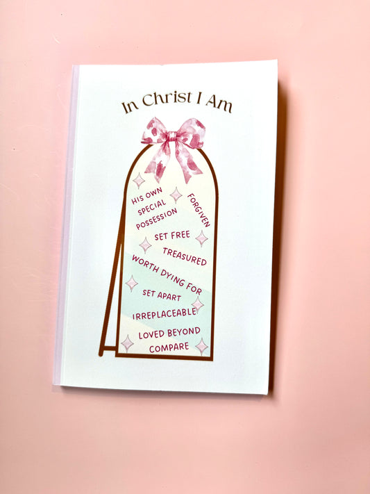 In Christ I Am – Christian Notebook & Sticker Set  | Christian Stationery