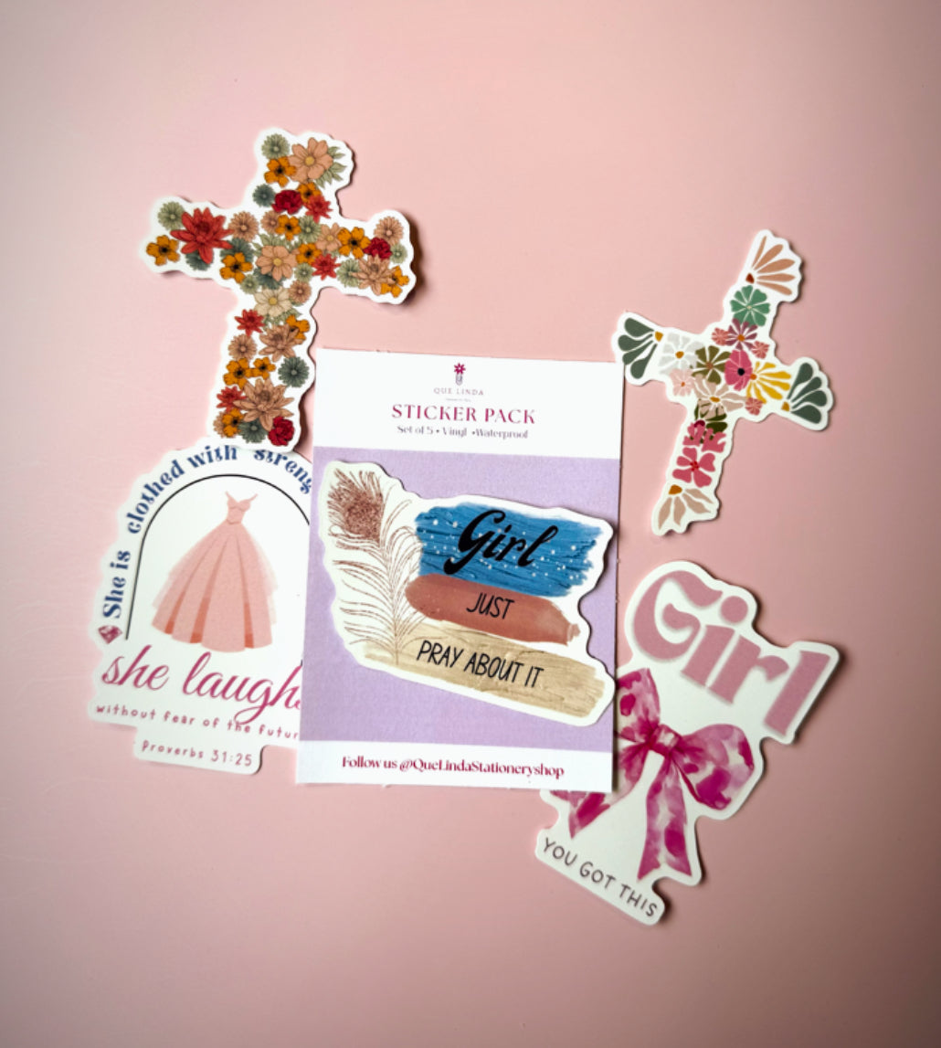 Encouragement Mystery Sticker Pack of 5  | My original artwork