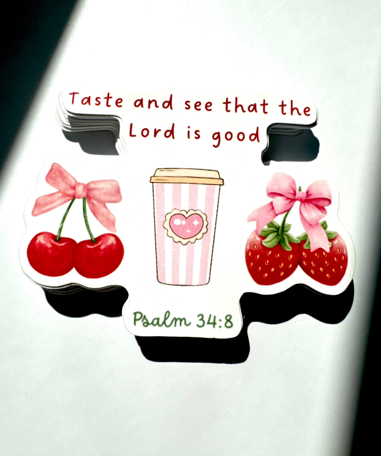 Taste and see that the Lord is good ( Psalm 34:8 ) Christian Sticker