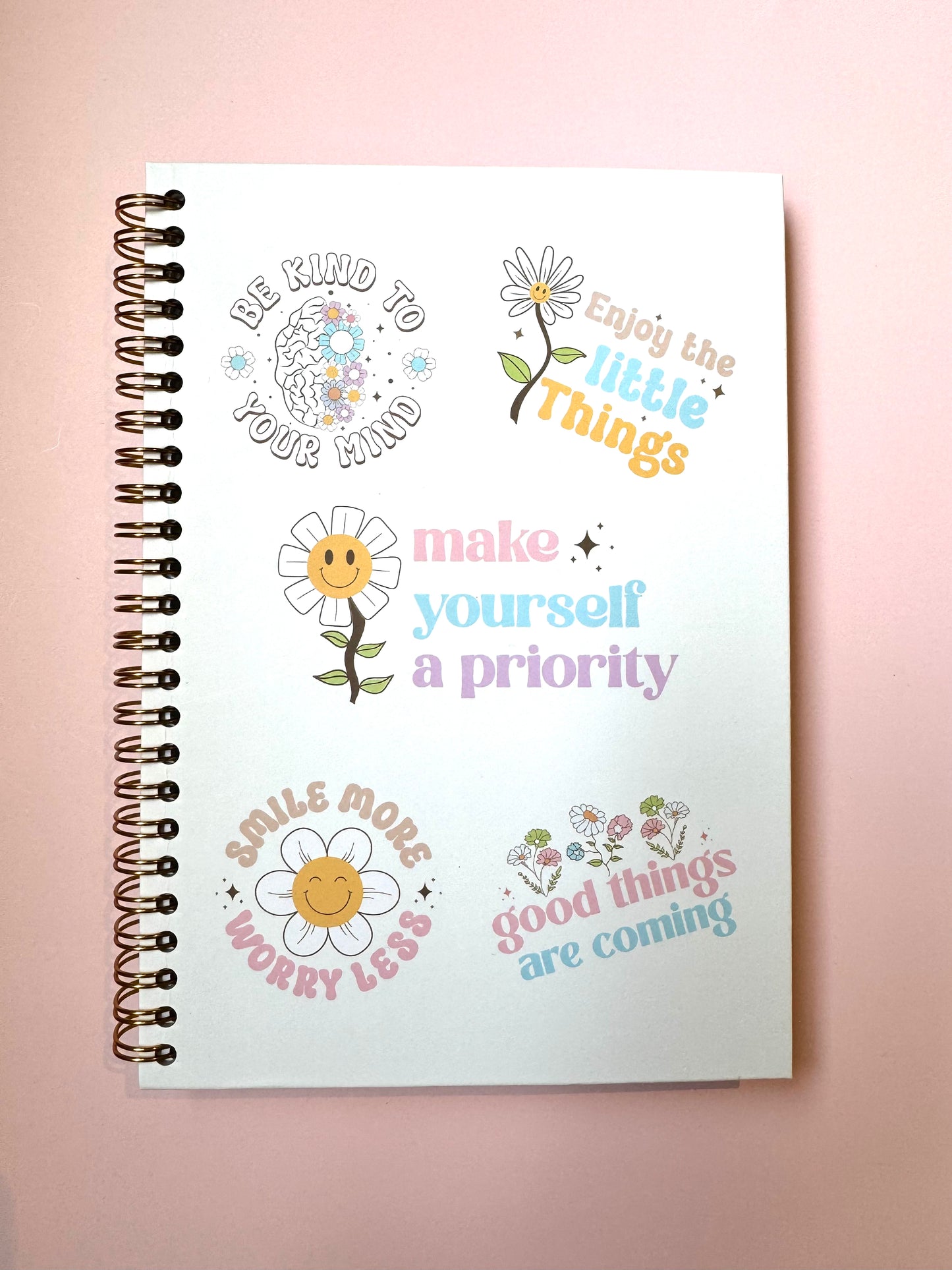 Make yourself a priority Affirmations Spiral Notebook