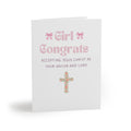 Girl Congrats accepting Jesus Christ as your Savior and Lord Christian Card