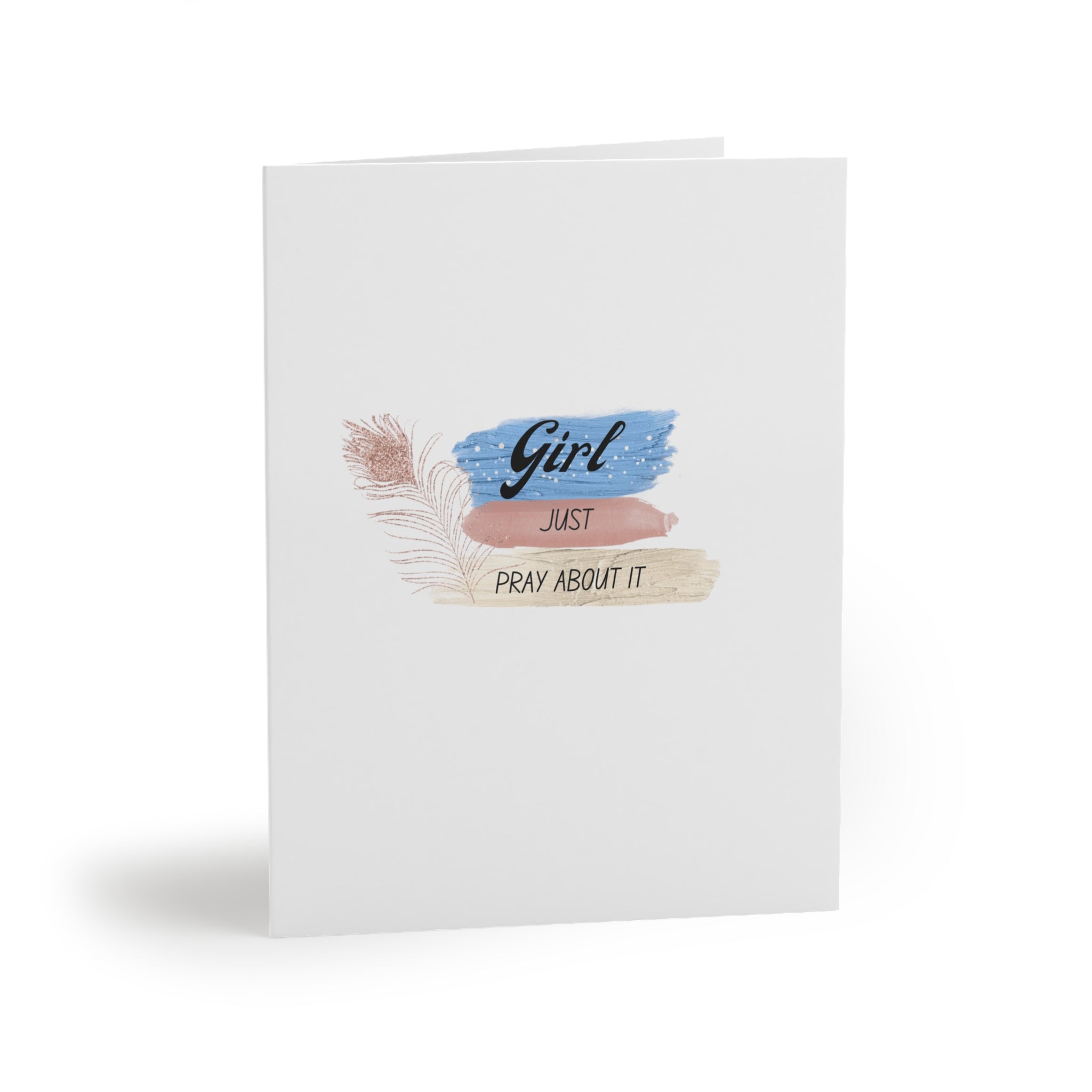 Girl Just Pray About It Christian Card