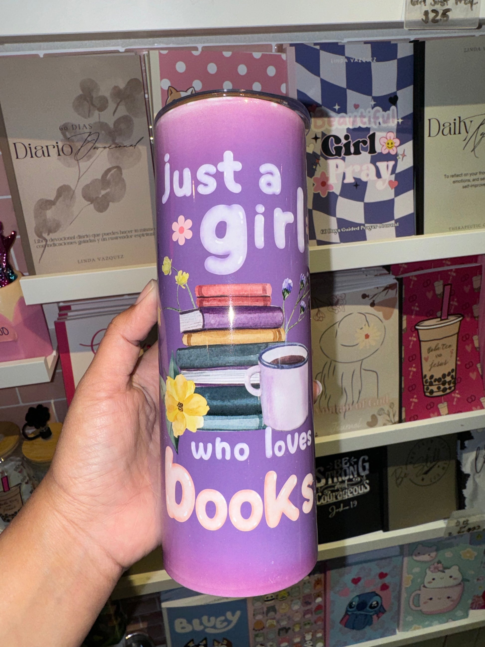 Just a Girl Who Loves Books Tumbler 