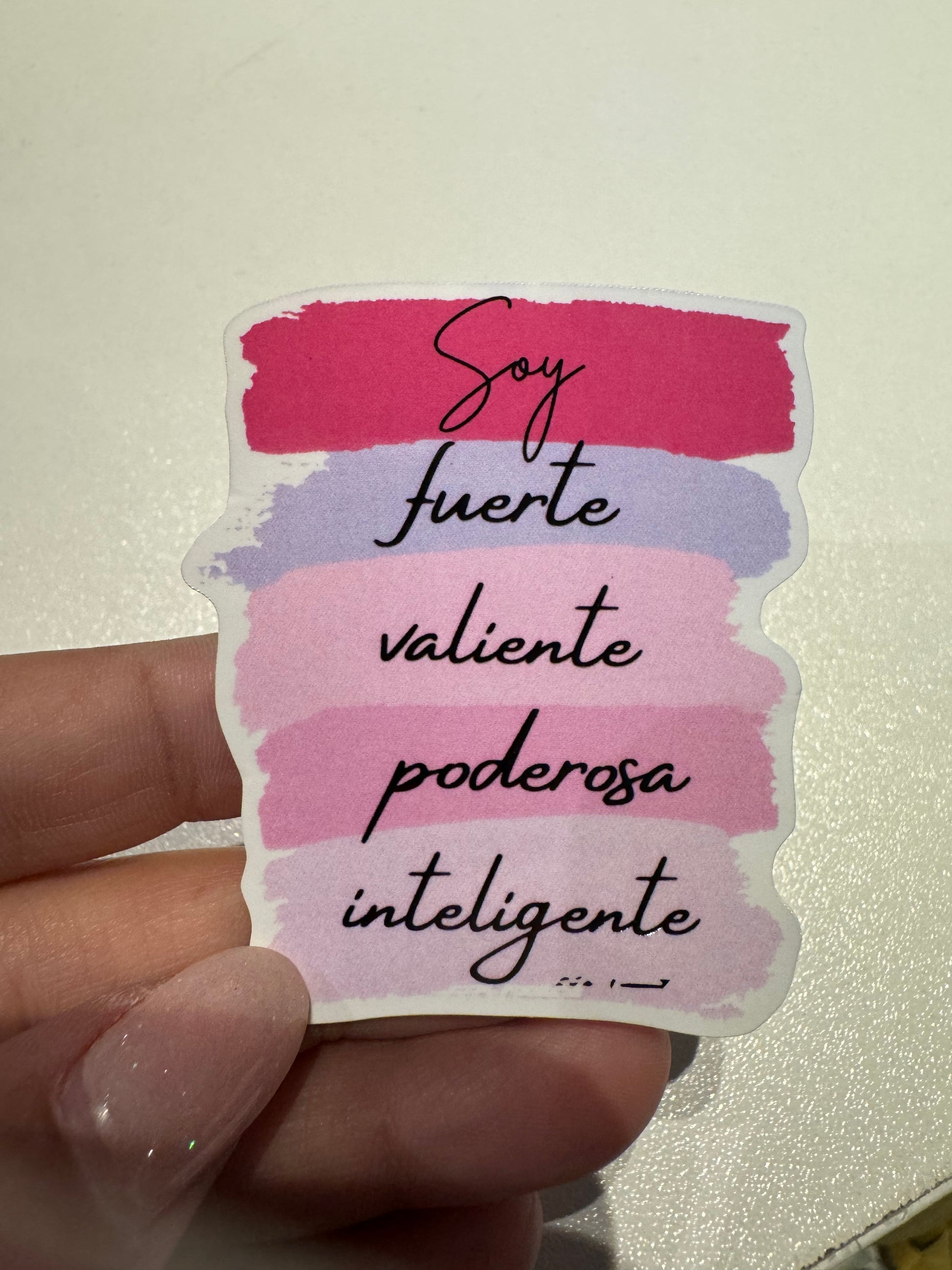 Soy fuerte valiente poderosa inteligente Christian Vinyl Stickers