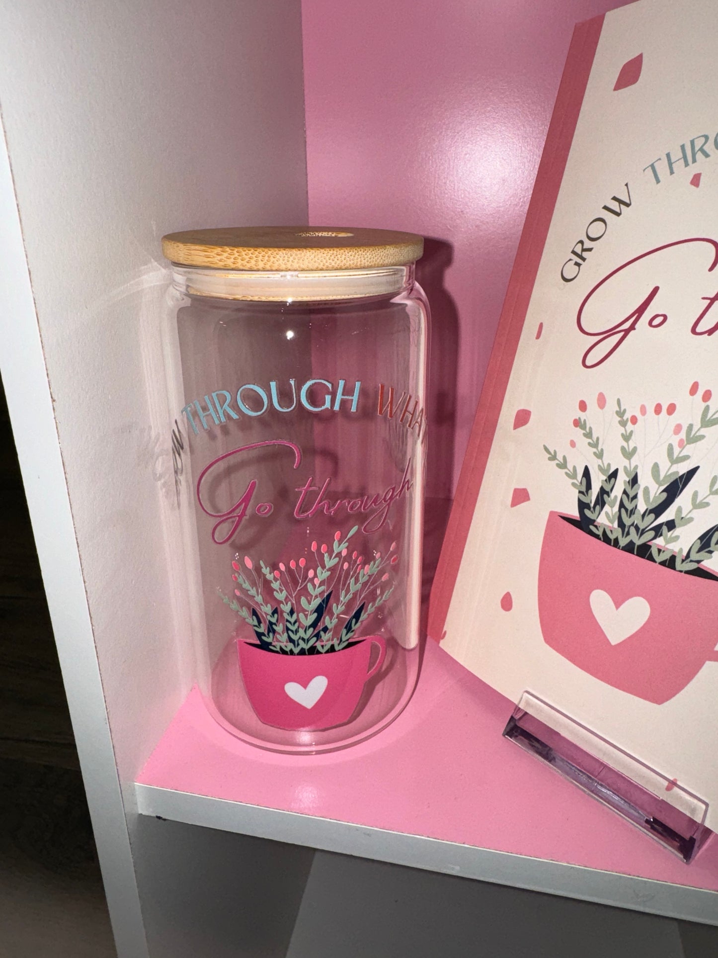 Grow Through What You Go Through Libbey Glass Cups