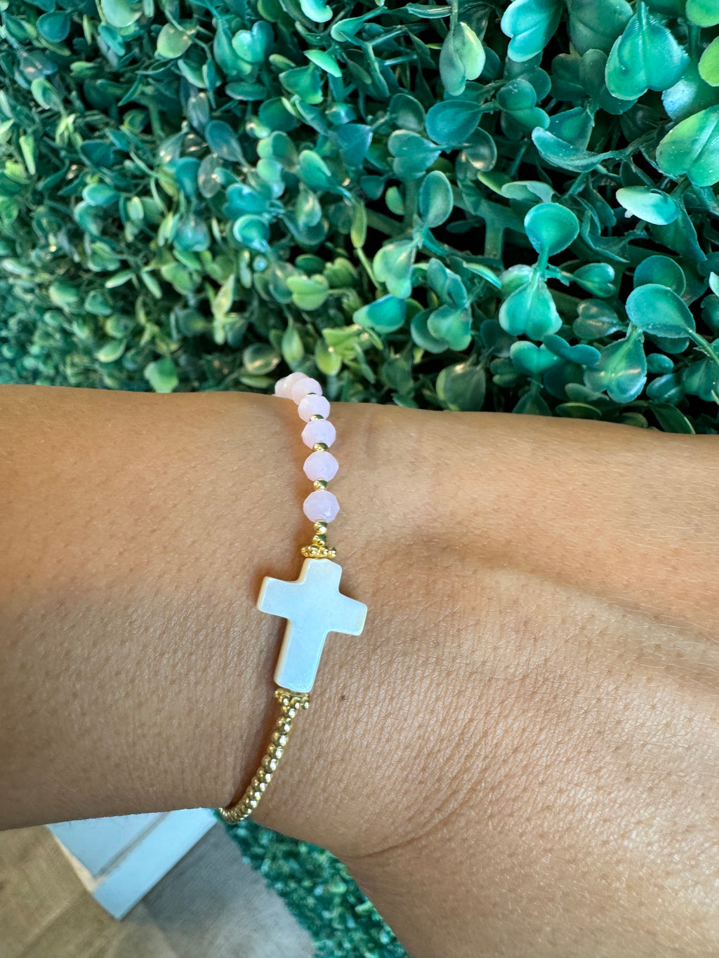 Christian Beaded Cross Bracelet