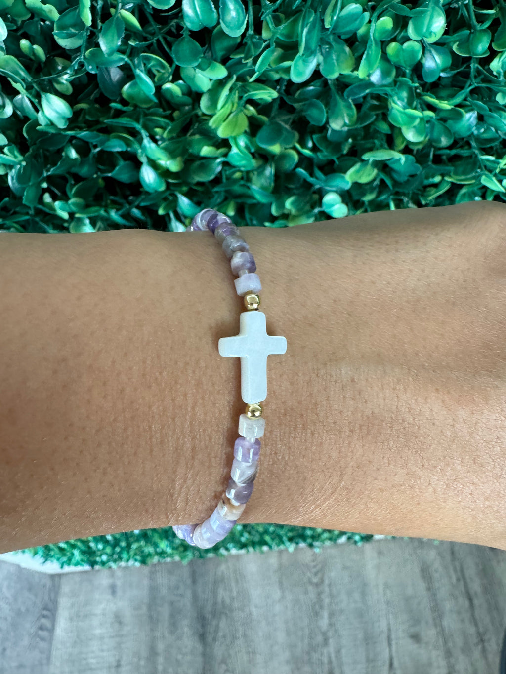 Christian Beaded Cross Bracelet