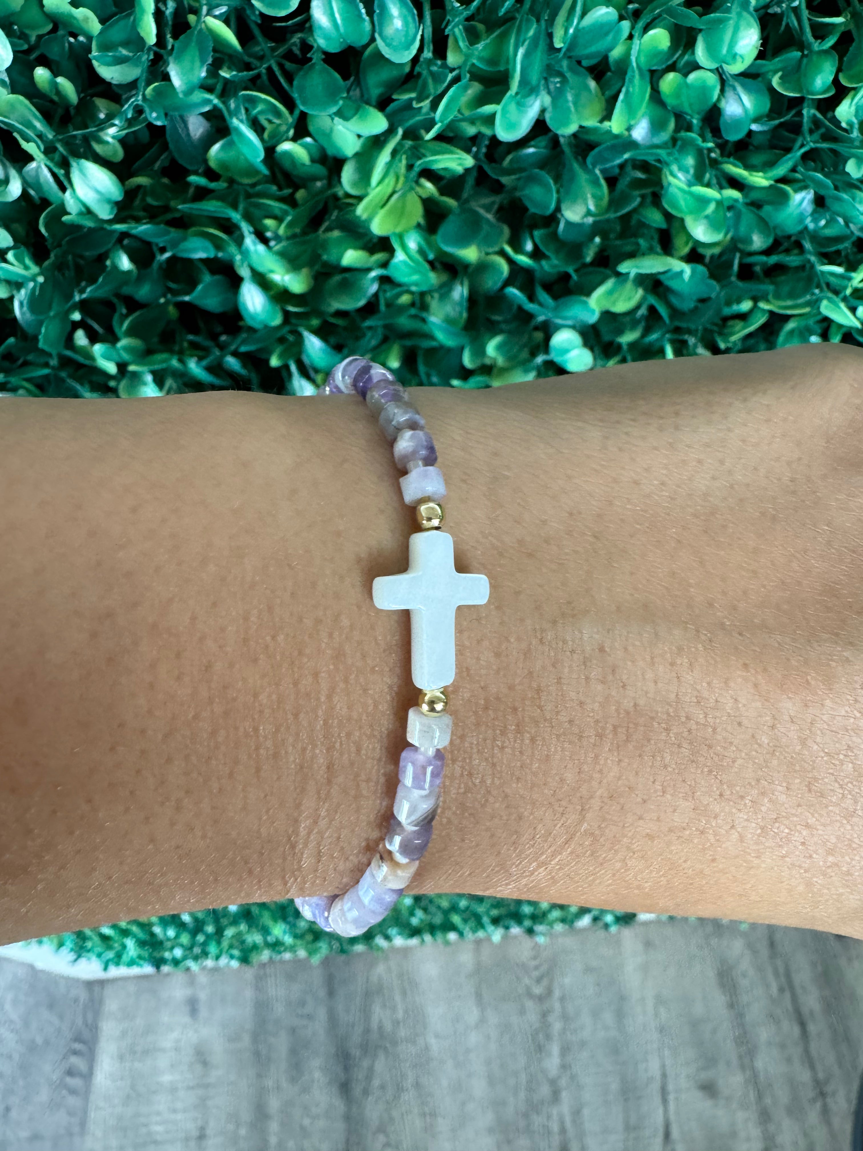 Christian Beaded Cross Bracelet