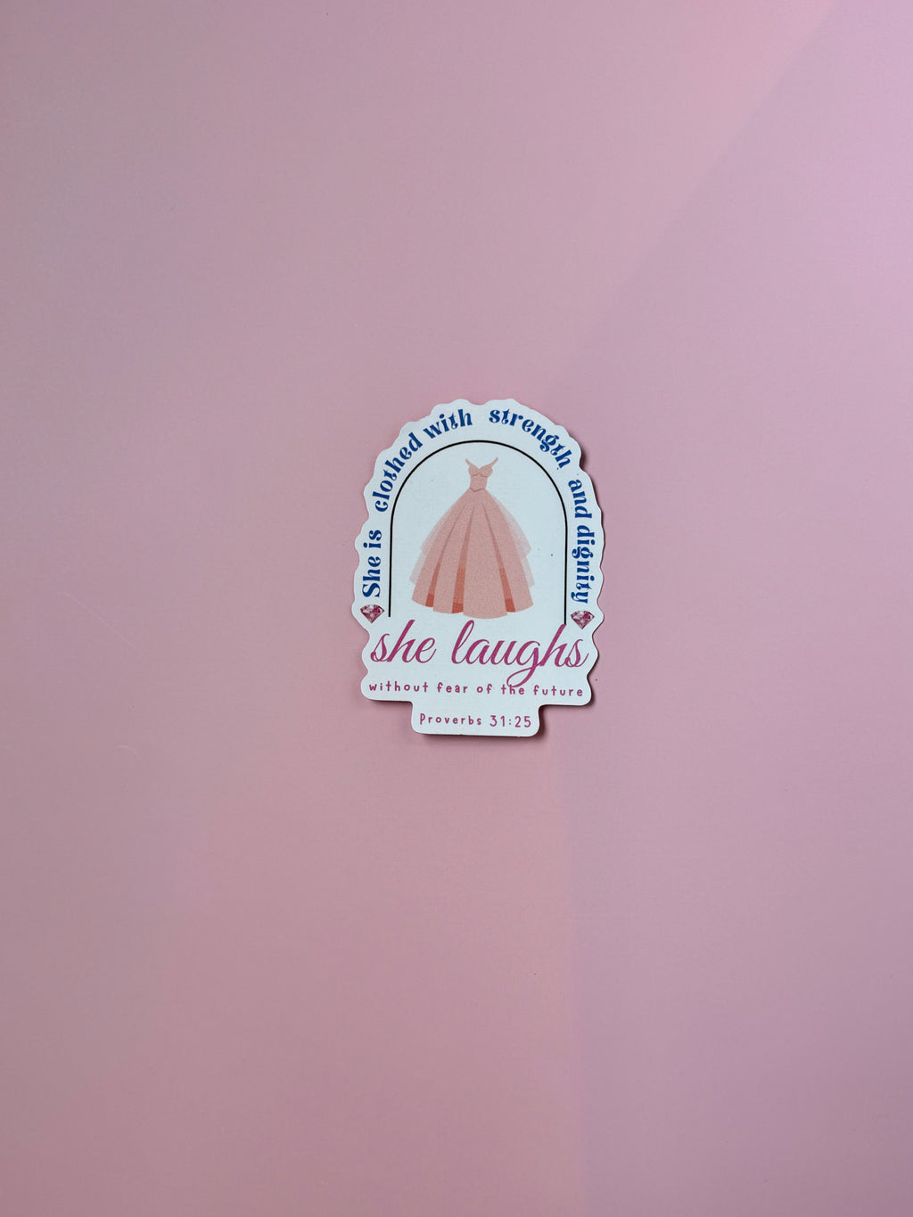 She Laughs Without Fear – Proverbs 31:25 Christian Notebook & Sticker Set | Christian Stationery