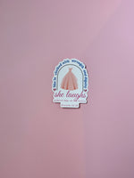 She Laughs Without Fear – Proverbs 31:25 Christian Notebook & Sticker Set | Christian Stationery