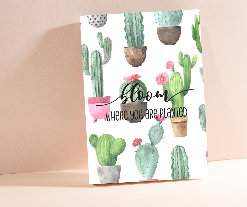 Bloom Where you are Planted | Inspirational Notebook