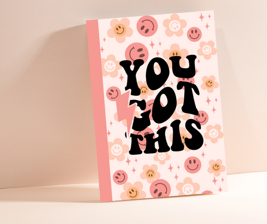 You Got This Retro Journal Notebook