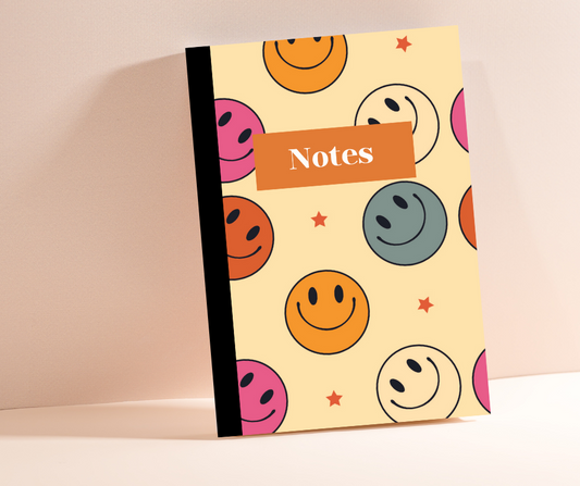 Retro Smiley Face Journal Notebook