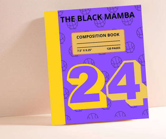 The Black Mamba College Ruled Notebook design by son Ayden