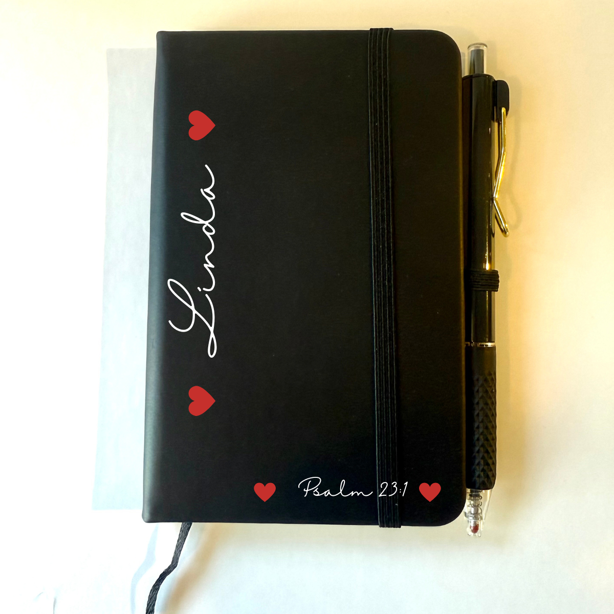 Custom Pocket Notebook with Pen – Add Name & Bible Verse