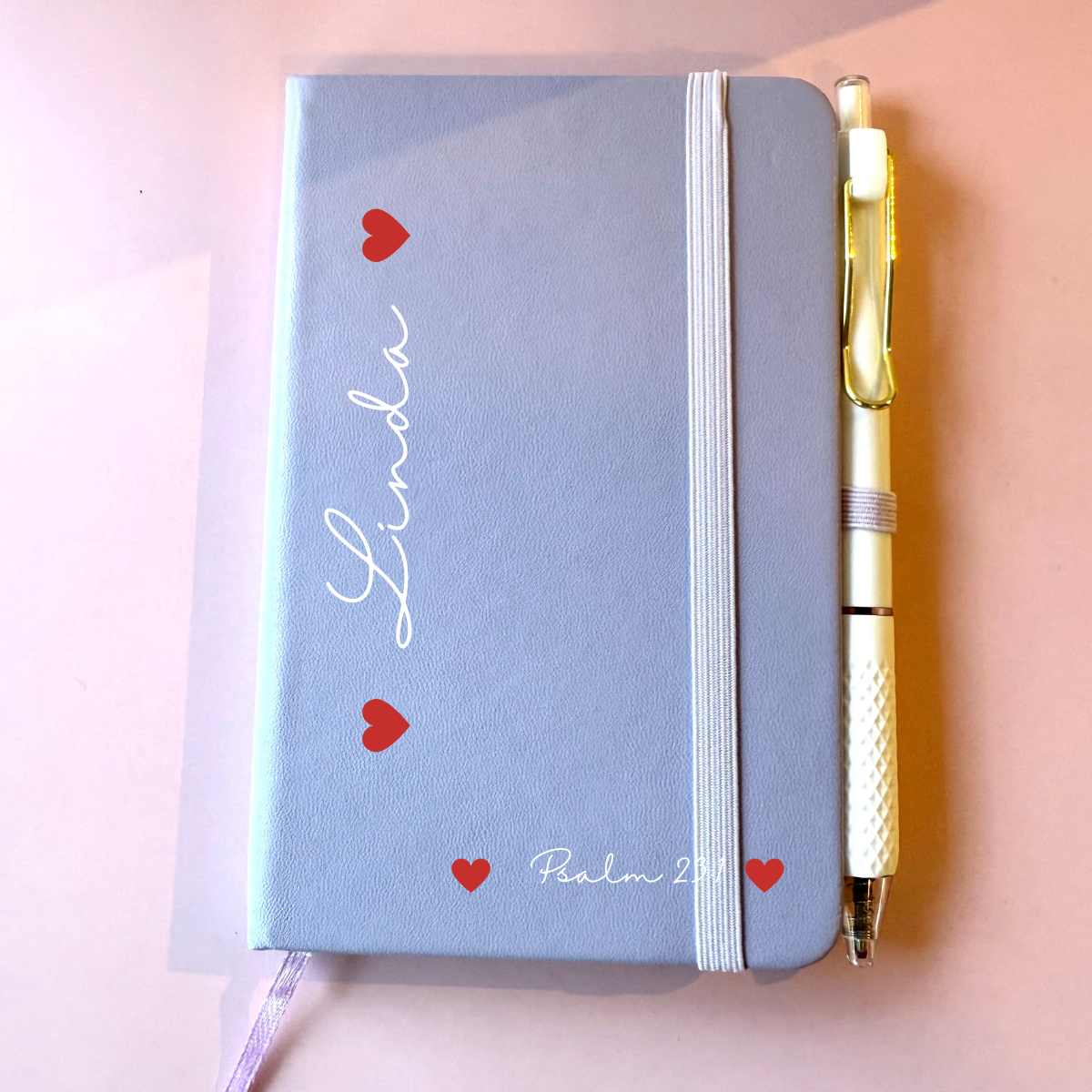 Custom Pocket Notebook with Pen – Add Name & Bible Verse