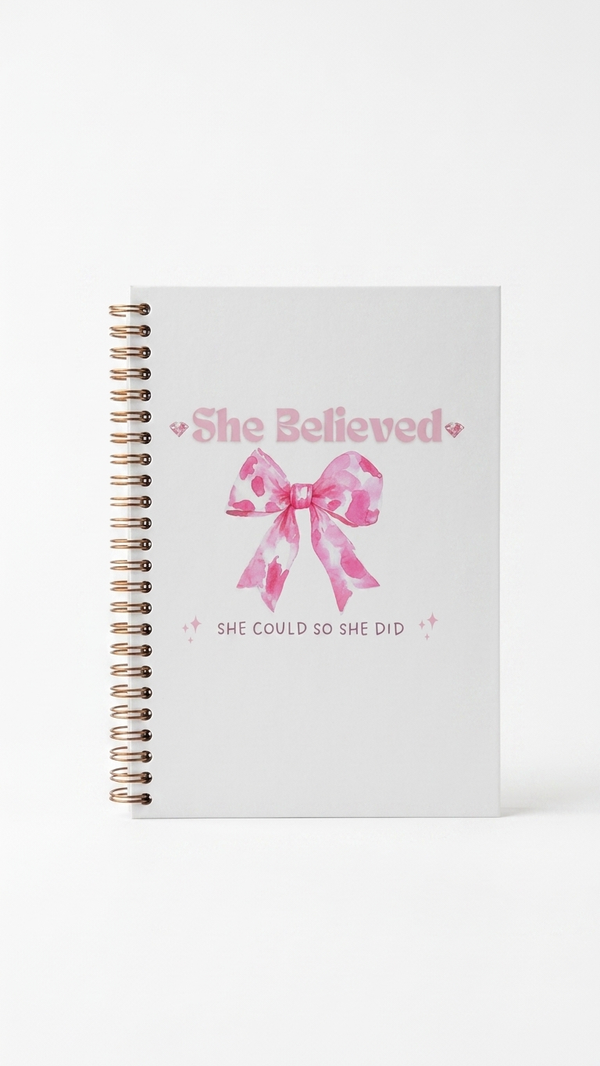 She Believed She Could So She Did | Spiral Notebook