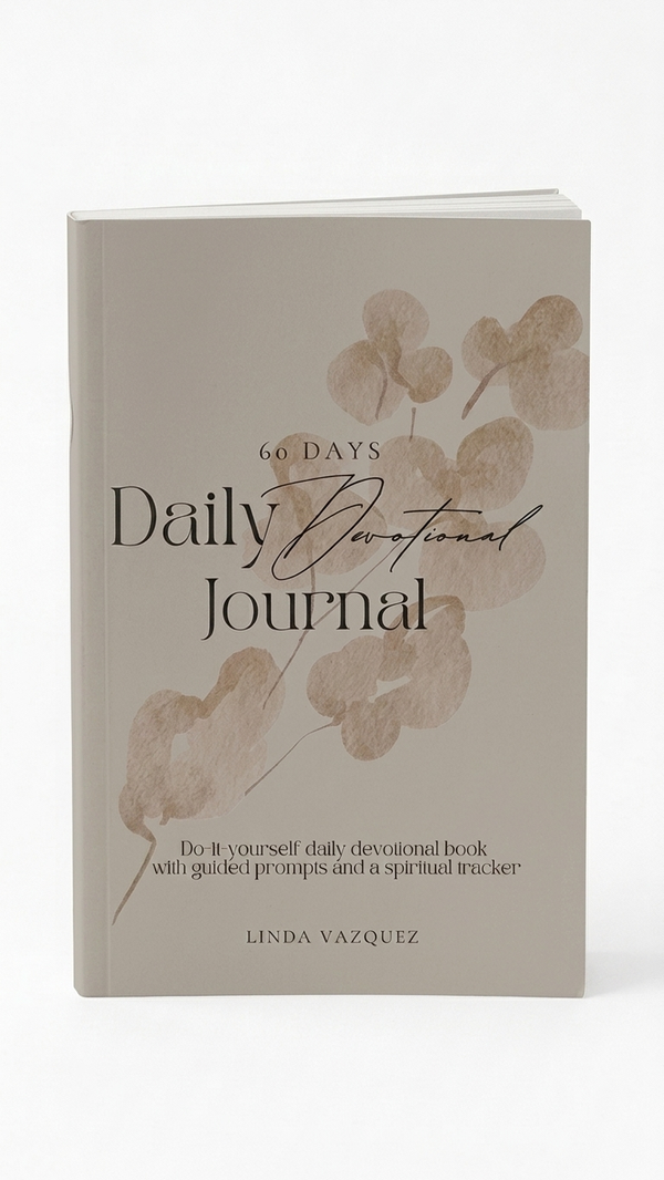 Daily Devotional Journal with floral design on a white background